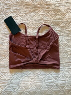 Alphalete Twist Back Crop Tank Mauve Color